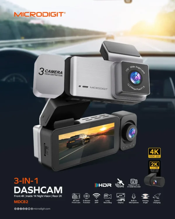 MDC82 3-in-1 Dash Cam
